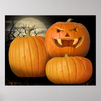 ハロウィンカボチャ&ジャックオランタン ポスター