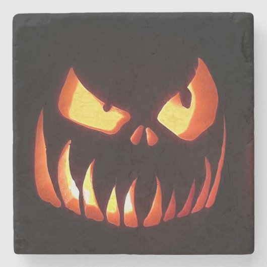 ハロウィンカボチャ ストーンコースター (正面)