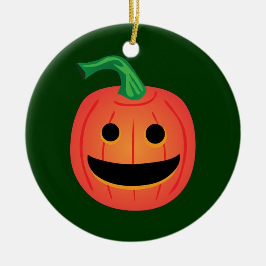 ハロウィンカボチャ セラミックオーナメント (正面)