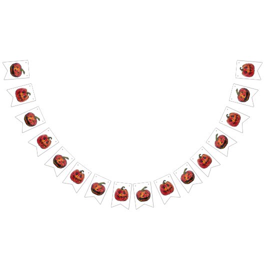 ハロウィンカボチャ バンティングフラッグ (全)