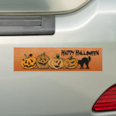 ハロウィンカボチャ バンパーステッカー (車上)