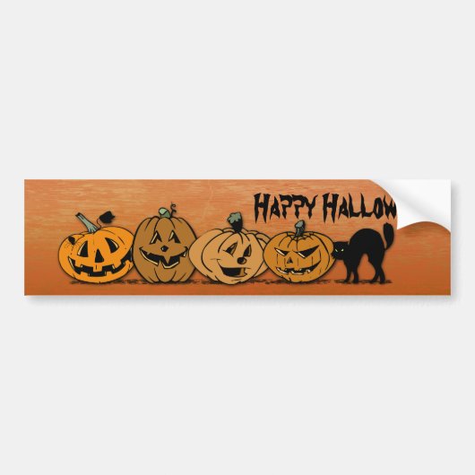 ハロウィンカボチャ バンパーステッカー (正面)