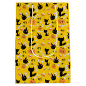 ハロウィンカボチャ&ブラックキャッツ抱き枕 ミディアムペーパーバッグ (裏面)