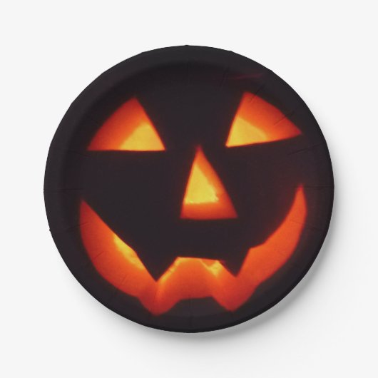 ハロウィンカボチャ ペーパープレート (正面)