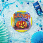 ハロウィンカボチャ ペーパープレート (パーティー)