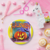ハロウィンカボチャ ペーパープレート (パーティー)