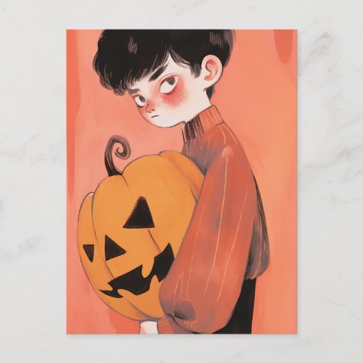 ハロウィンカボチャ ポストカード (正面)