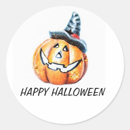 ハロウィンカボチャ ラウンドシール (正面)