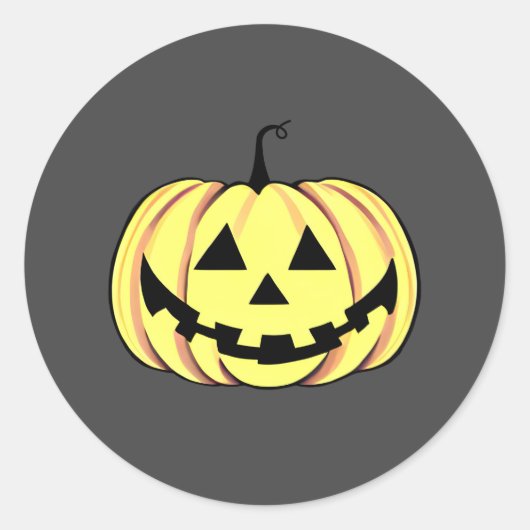 ハロウィンカボチャ ラウンドシール (正面)