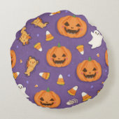 ハロウィンカボチャ&幽霊ラウンドピロー ラウンドクッション (裏面)