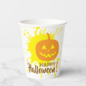 ハロウィンカボチャ 紙コップ (正面)