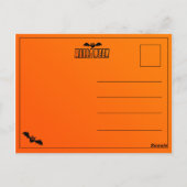 ハロウィンカボチャ&飛んでいるこうもり ポストカード (裏面)