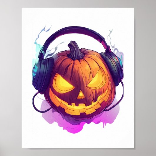 ハロウィンカボチャDJパーティー ポスター (正面)