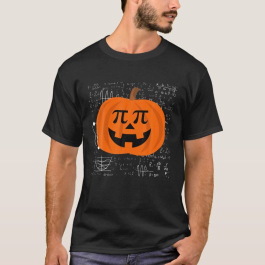 ハロウィンカボチャPI |スおもしろいマス・カボチャPI Tシャツ (正面)