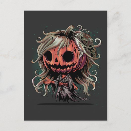 ハロウィンカボンプキングール ポストカード (正面)
