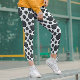 ハロウィンカボンプキンス秋秋白黒 モダン レギンス