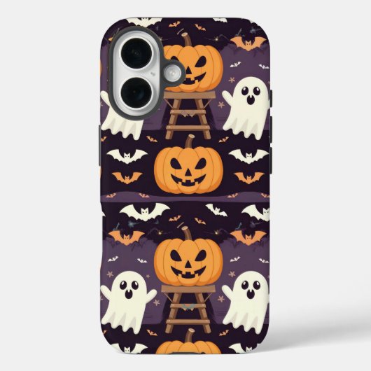 ハロウィンカボンプキンスiPhone 16ケース Case-Mate iPhoneケース (裏面)