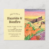 ハロウィンカボンプキンズハイライド素朴秋 インビテーションポストカード (正面)