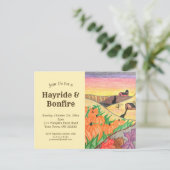 ハロウィンカボンプキンズハイライド素朴秋 インビテーションポストカード (スタンド正面)
