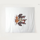 ハロウィンカボンプキンチキンウィッチ秋 タペストリー (正面(横))