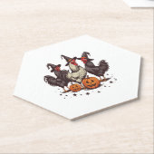 ハロウィンカボンプキンチキンウィッチ秋 ペーパーコースター (アングル)