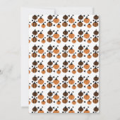 ハロウィンカボンプキンパターンバースデーパーティーイベント 招待状 (裏面)