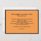 ハロウィンカボンプキンパッチファミリーおもしろい カード (裏面)