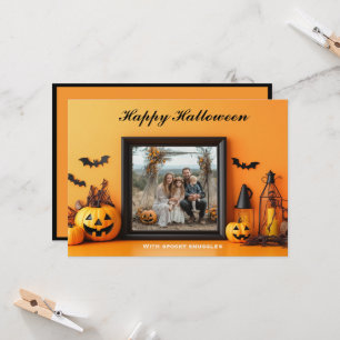 ハロウィンカボンプキンパッチポートレート カード