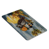 ハロウィンカボンプキンボーフクロウツリーブランチムーンヴィンテージ マグネット (右側)