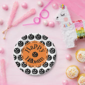 ハロウィンカモダンンプキンデザイン ペーパープレート (パーティー)