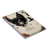 ハロウィンカラスとスカルのゴシック様式の美学 ノートブック (右側)