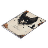 ハロウィンカラスとスカルのゴシック様式の美学 ノートブック (左側)