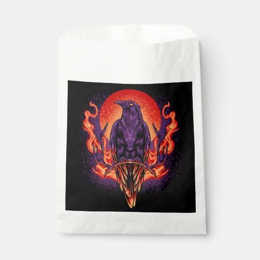 ハロウィンカラスとムーン フェイバーバッグ (正面)