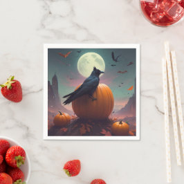 ハロウィンカラス スタンダードカクテルナプキン