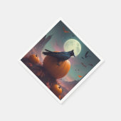 ハロウィンカラス スタンダードカクテルナプキン (角)