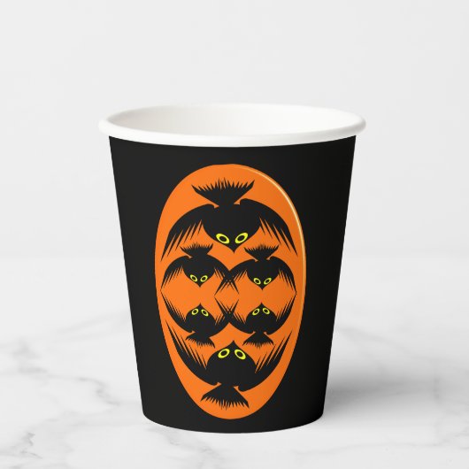 ハロウィンカラス 紙コップ (正面)