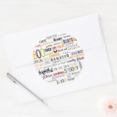 ハロウィンカラフルおもしろいお洒落言葉の扱い ラウンドシール (封筒)