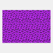 ハロウィンカラフルこうもりパターン ラッピングペーパーシート (正面3)