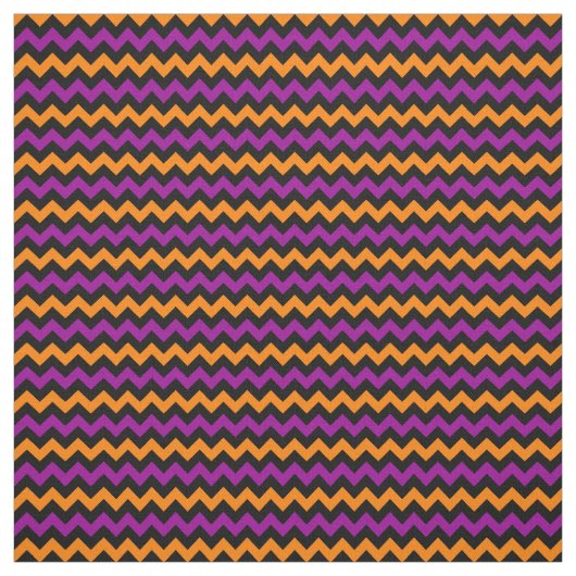 ハロウィンカラフルのシェブロン模様 ファブリック (見本)