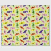 ハロウィンカラフルの不気味なキャンディスシームレスなパターン ラッピングペーパー (フラット)