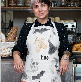 ハロウィンカラフルの怖いパターン |ハッピーハローウィン エプロン