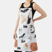 ハロウィンカラフルの怖いパターン |ハッピーハローウィン エプロン (インサイチュ)