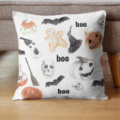 ハロウィンカラフルの怖いパターン |ハッピーハローウィン クッション