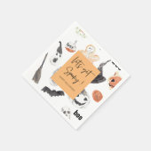 ハロウィンカラフルの怖いパターン |ハッピーハローウィン スタンダードカクテルナプキン (角)