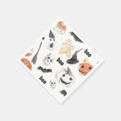 ハロウィンカラフルの怖いパターン |ハッピーハローウィン スタンダードカクテルナプキン (角)