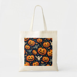 ハロウィンカラフルの怖いパターン |ハッピーハローウィン トートバッグ