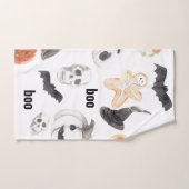 ハロウィンカラフルの怖いパターン |ハッピーハローウィン バスタオルセット (ハンドタオル)