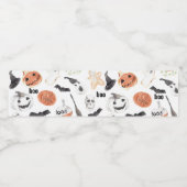 ハロウィンカラフルの怖いパターン |ハッピーハローウィン ペットボトルラベル (シングルラベル)