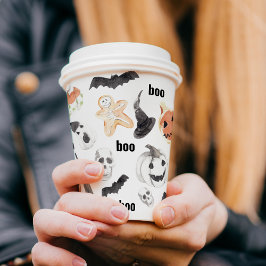 ハロウィンカラフルの怖いパターン |ハッピーハローウィン 紙コップ