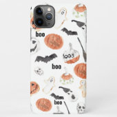ハロウィンカラフルの怖いパターン |ハッピーハローウィン iPhoneケース (裏面)
